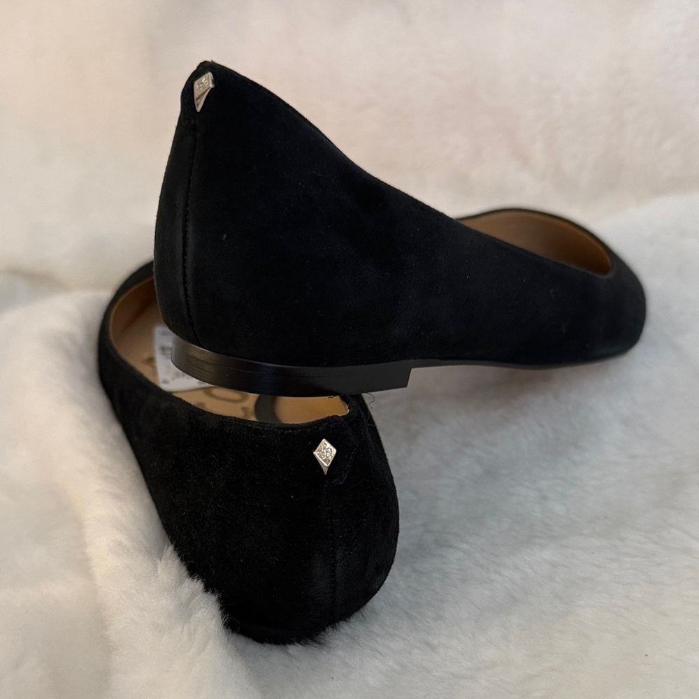 Sam Edelman Black Pointed Toe Flats Classic Chic Ballet Flats - Size 6W - Picture 3 of 11